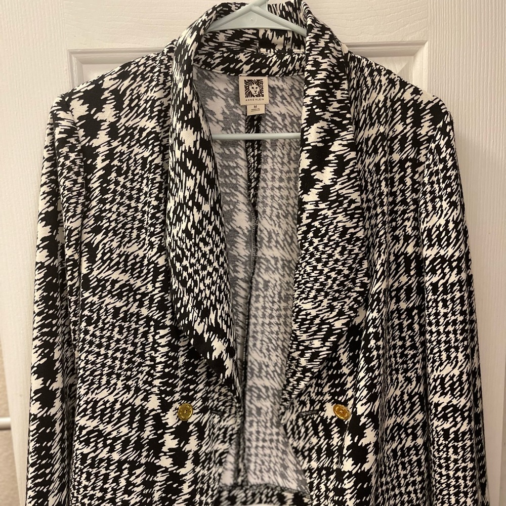 Anne Klein Tweed Blazer with Gold Bottons